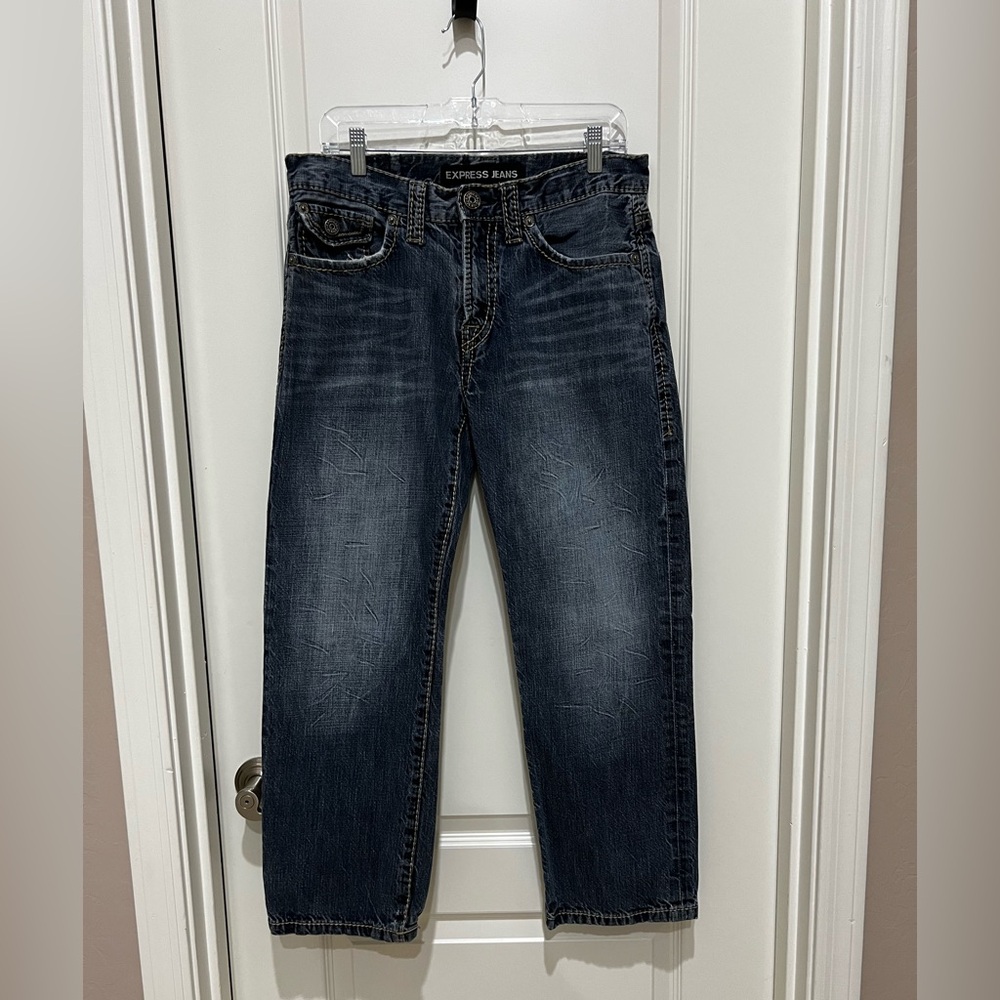 Express Men's Dark Blue Jeans, 32x30